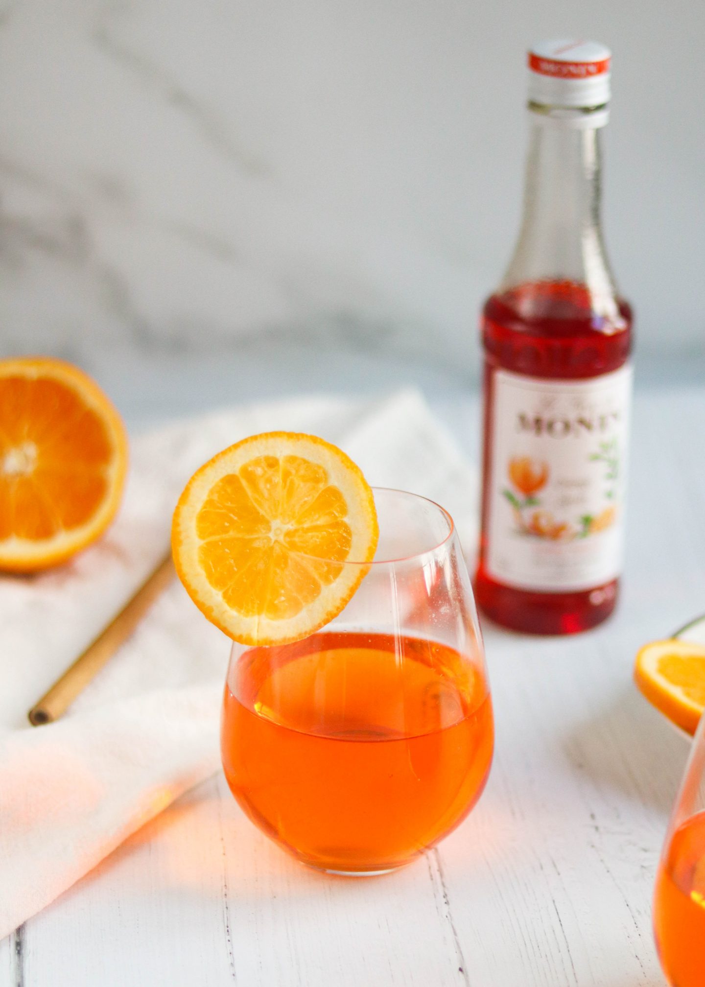 Spritz avec sirop monin et prosceco