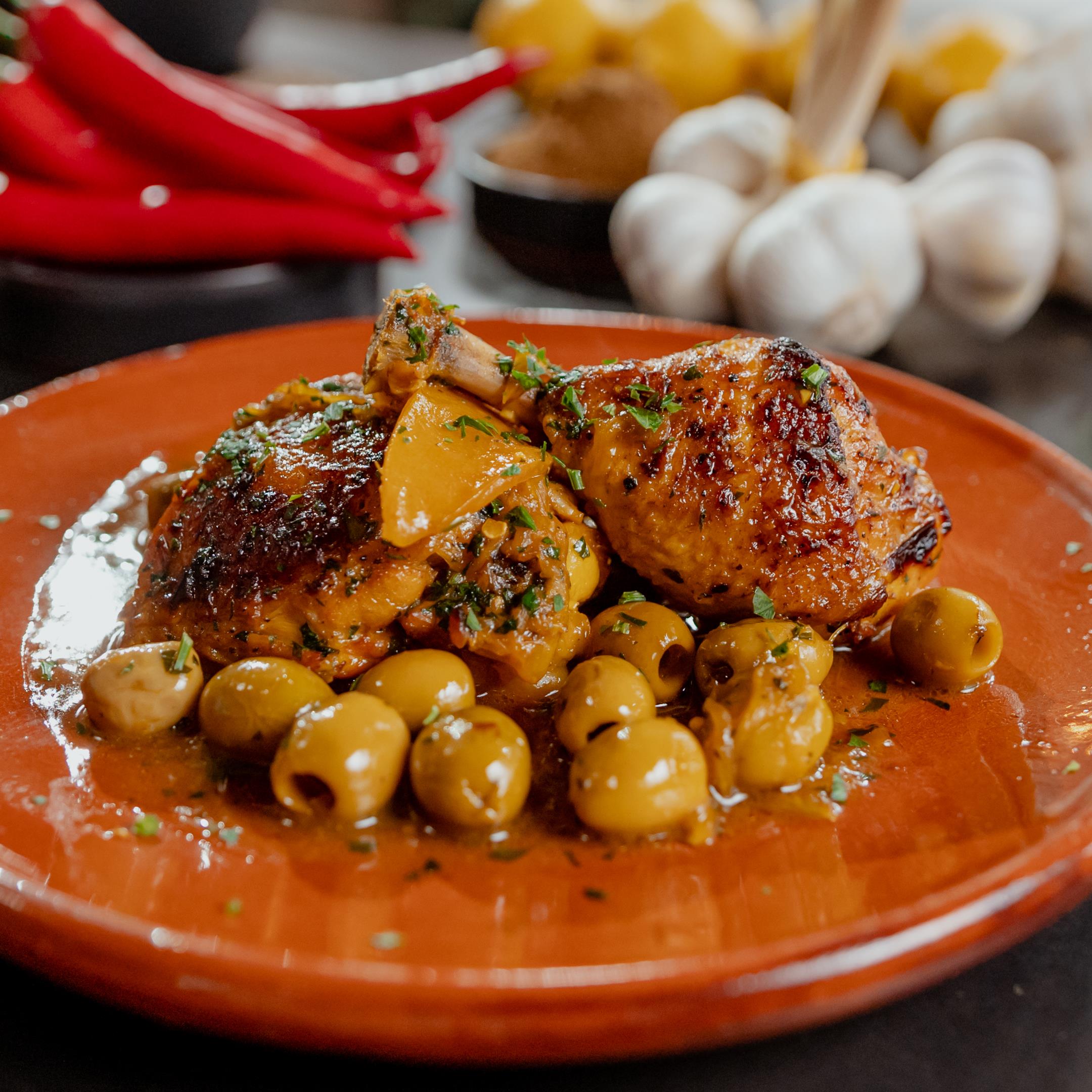 tajine de poulet aux olives